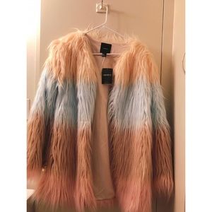 Faux fur coat
